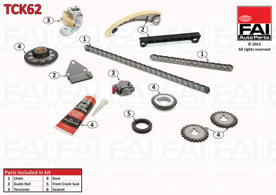 Distributieketting kit Fai Autoparts TCK62