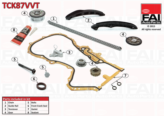 Distributieketting kit Fai Autoparts TCK87VVT