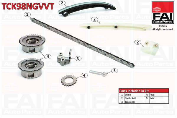 Distributieketting kit Fai Autoparts TCK98NGVVT