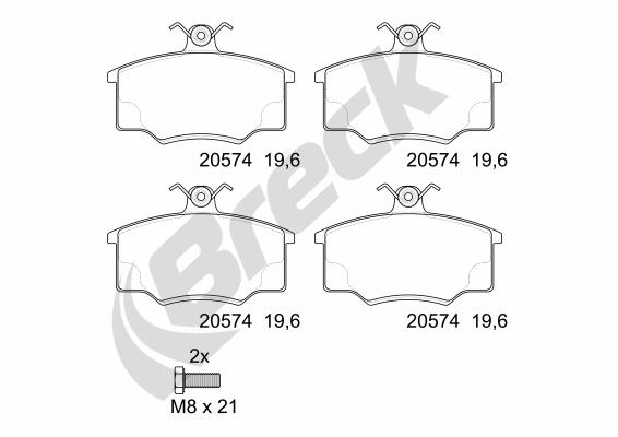 Remblokset Breck 20574 10 701 00