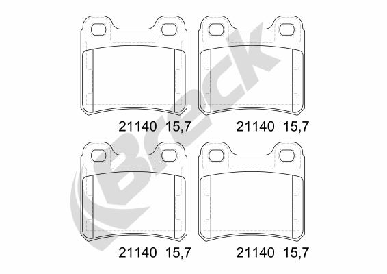 Remblokset Breck 21140 00 704 00