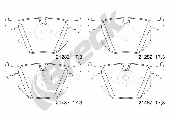 Remblokset Breck 21282 00 702 00