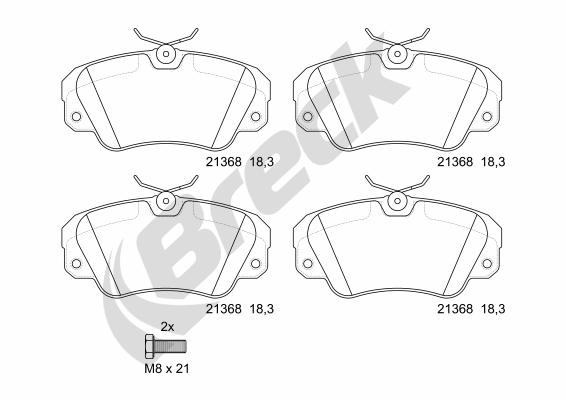 Remblokset Breck 21368 00 701 00