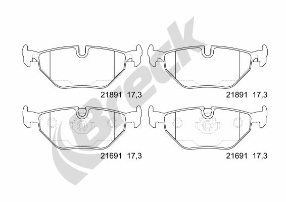 Remblokset Breck 21691 00 702 00