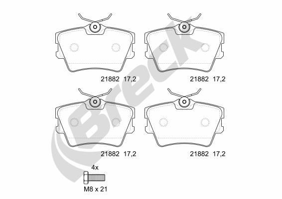 Remblokset Breck 21882 00 704 00