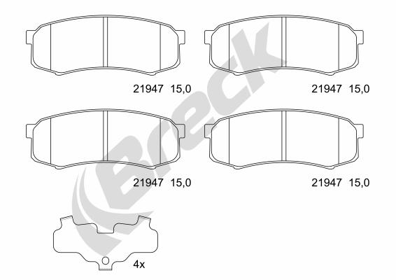 Remblokset Breck 21947 00 702 00
