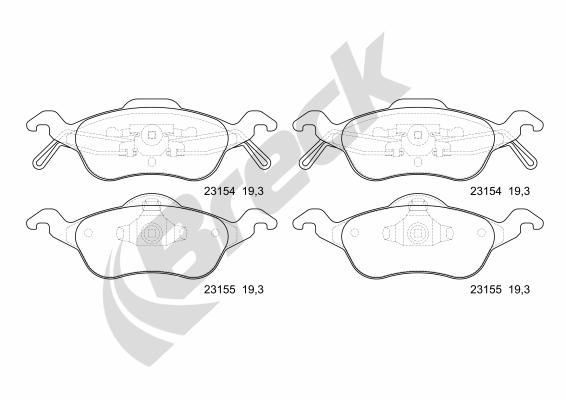 Remblokset Breck 23154 00 702 00