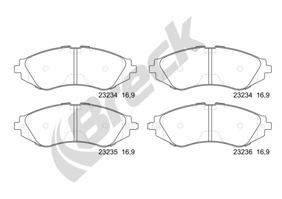 Remblokset Breck 23234 00 701 10