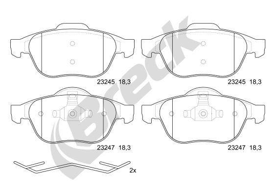 Remblokset Breck 23245 00 701 00