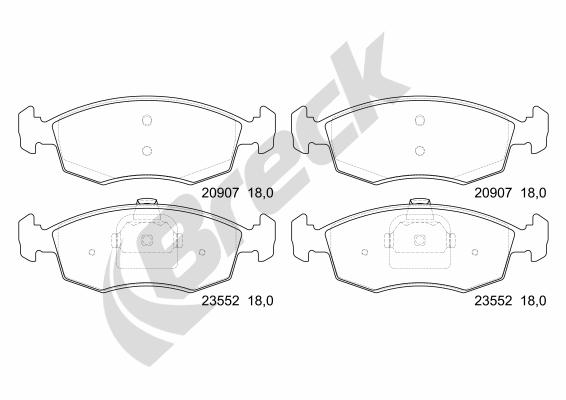 Remblokset Breck 23552 00 702 00