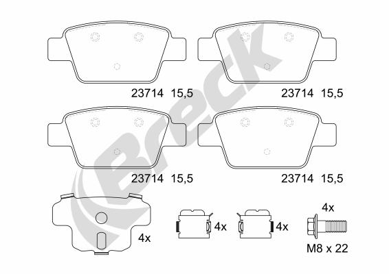 Remblokset Breck 23714 00 704 00
