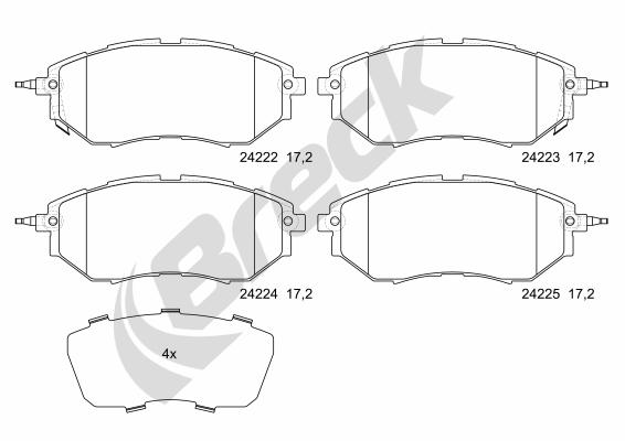 Remblokset Breck 24222 00 701 10