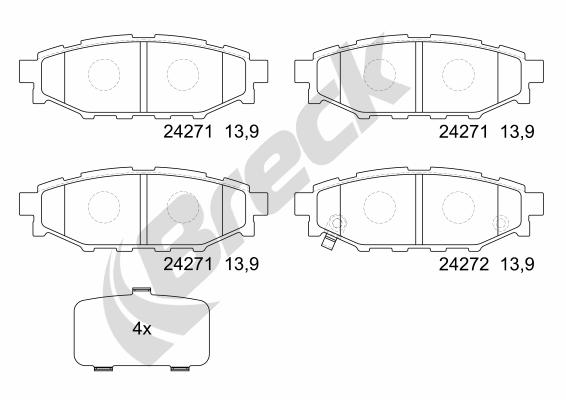 Remblokset Breck 24271 00 702 10