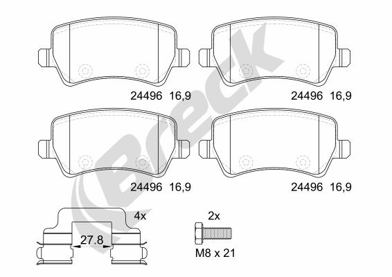 Remblokset Breck 24496 00 702 10