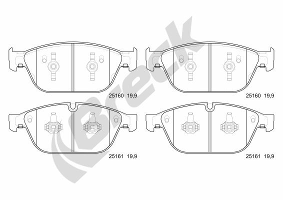 Remblokset Breck 25160 00 551 00
