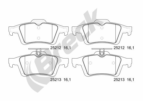 Remblokset Breck 25212 00 702 00