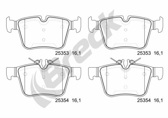 Remblokset Breck 25353 00 704 00
