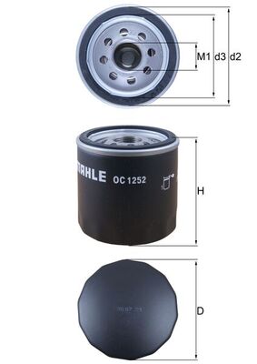 Oliefilter Mahle Original OC 1252