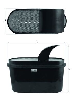 Luchtfilter Mahle Original LX 3555