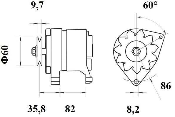 Mahle Original Alternator/Dynamo MG 107