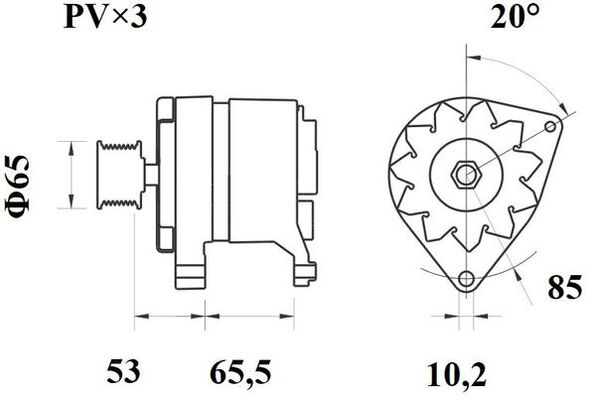 Mahle Original Alternator/Dynamo MG 155
