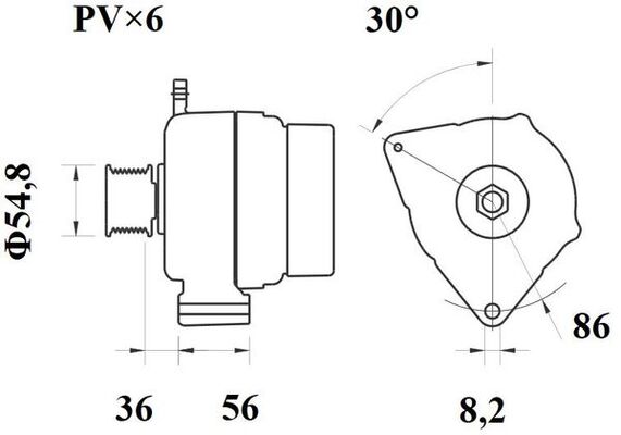 Mahle Original Alternator/Dynamo MG 186