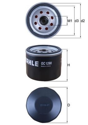 Oliefilter Mahle Original OC 1290