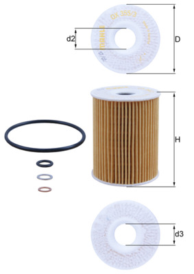 Oliefilter Mahle Original OX 355/3D