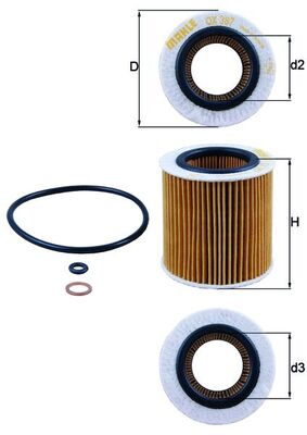 Oliefilter Mahle Original OX 387D