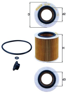 Oliefilter Mahle Original OX 387D1