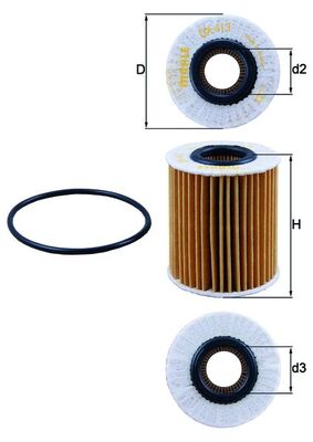 Oliefilter Mahle Original OX 413D2