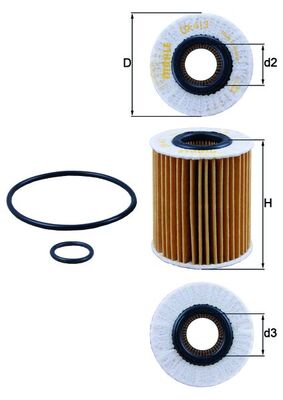 Oliefilter Mahle Original OX 413D1