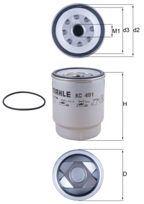 Brandstoffilter Mahle Original KC 491D