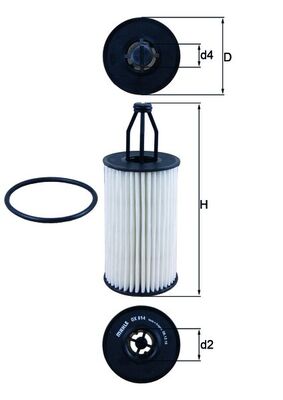 Oliefilter Mahle Original OX 814D