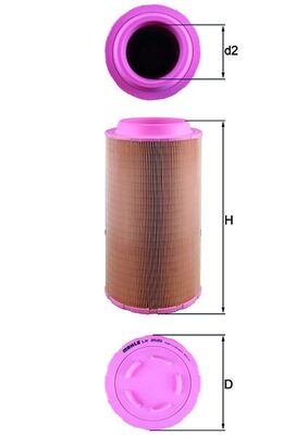 Luchtfilter Mahle Original LX 2020