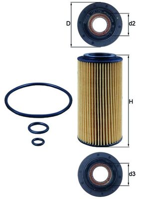 Oliefilter Mahle Original OX 179D