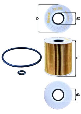 Oliefilter Mahle Original OX 203D