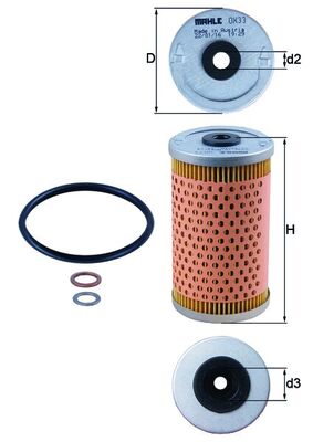 Oliefilter Mahle Original OX 33D