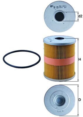 Oliefilter Mahle Original OX 125D