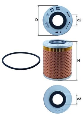 Oliefilter Mahle Original OX 15D