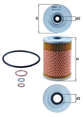 Oliefilter Mahle Original OX 32D