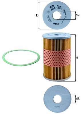 Oliefilter Mahle Original OX 43D