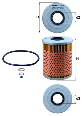 Oliefilter Mahle Original OX 68D