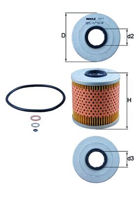 Oliefilter Mahle Original OX 91D