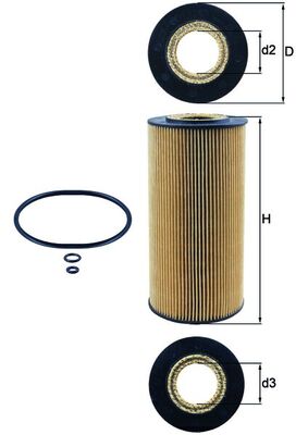 Oliefilter Mahle Original OX 123/1D