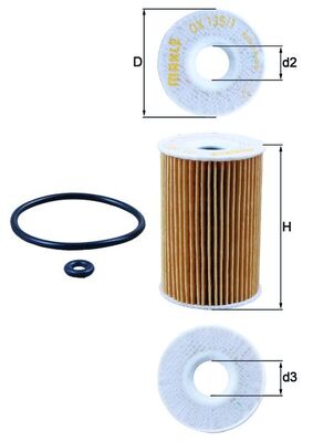 Oliefilter Mahle Original OX 135/1D