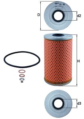 Oliefilter Mahle Original OX 96D