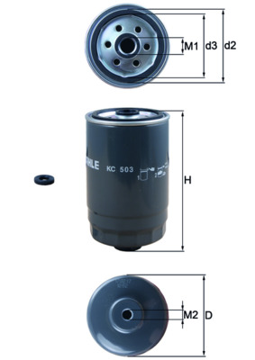 Brandstoffilter Mahle Original KC 503D