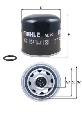 Luchtdroger (remsysteem) Mahle Original AL 22