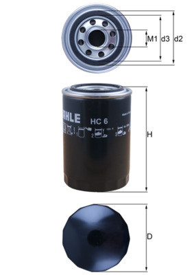 Hydrauliekfilter Mahle Original HC 6